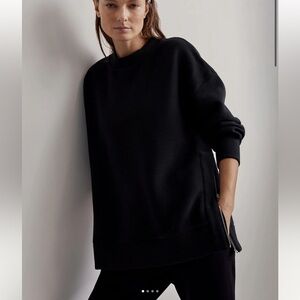 Varley Mae Boyfriend side zipper ribbed sweater
